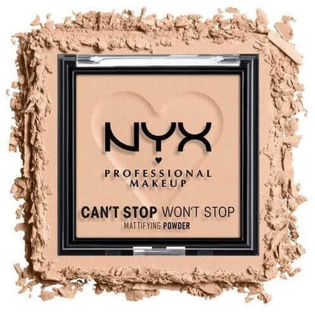 Компактна матуюча пудра NYX Professional Makeup Can't Stop Won't Stop Mattifying Powder - відтінок 03 Light Medium 6 г: ціни та характеристики