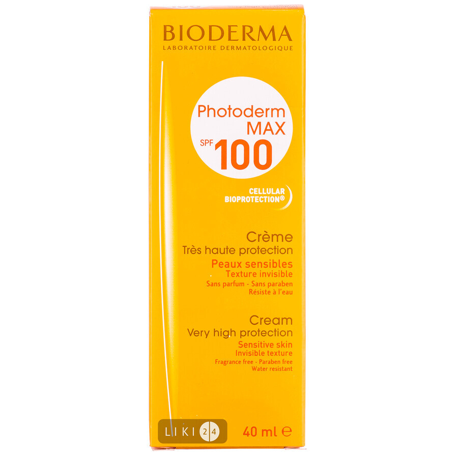 Сонцезахисний крем Bioderma Photoderm MAX SPF100 40 мл: ціни та характеристики