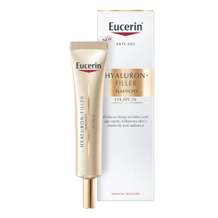 Eucerin Hyaluron Filler + Elasticity, укрепляющий крем для глаз против морщин, SPF 20, 15 мл