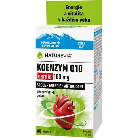 NatureVia KOENZYM Q10 cardio 100 мг, витамины B1+E, селен 60 капсул: цены и характеристики