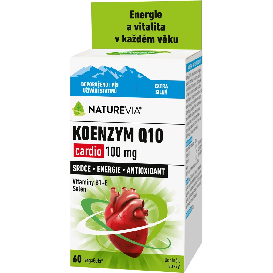 NatureVia KOENZYM Q10 cardio 100 мг, витамины B1+E, селен 60 капсул: цены и характеристики