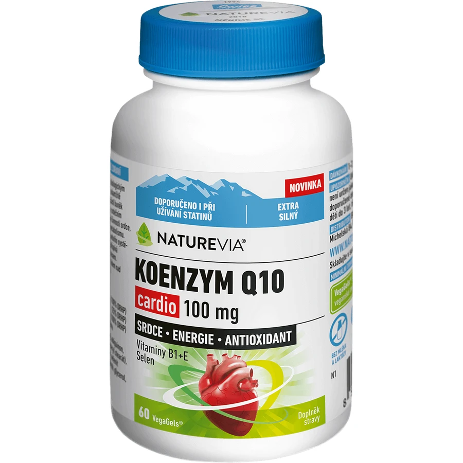 NatureVia KOENZYM Q10 cardio 100 мг, витамины B1+E, селен 60 капсул: цены и характеристики