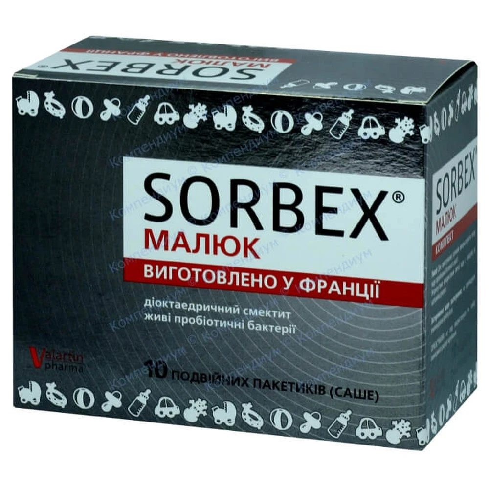 Функціональний харчовий продукт "сорбекс малюк" пор. саше №10: ціни та характеристики