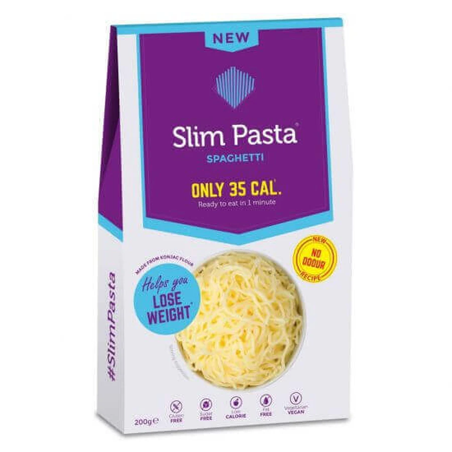 Спагетти Konjac, без ополаскивания, 200 г, Slim Pasta: цены и характеристики