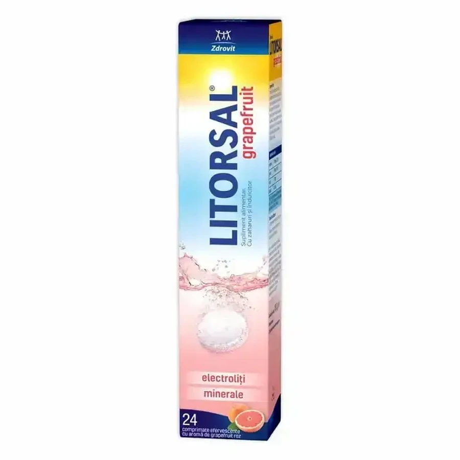 Электролиты Litorsal со вкусом грейпфрута, 24 шипучие таблетки, Здровит: цены и характеристики
