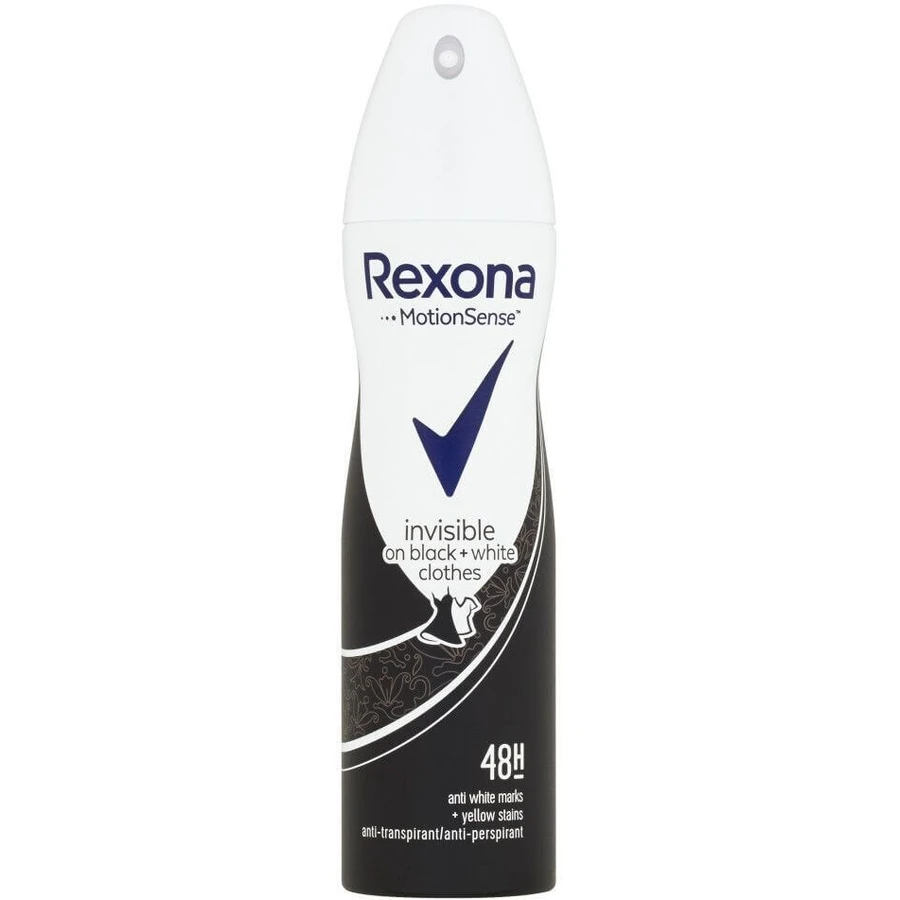 Rexona Антиперспірант невидимий чорний+білий 150 мл: ціни та характеристики