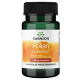 Swanson Folate Quatrefolic, фолієва кислота 800 г, 30 вегетаріанських капсул