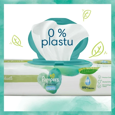 Pampers Harmonie Aqua Влажные салфетки без пластика 4 x 48 шт: цены и характеристики