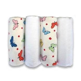 Набір з 4 пелюшок, 75x75 см, Метелики, Tuxi Brands