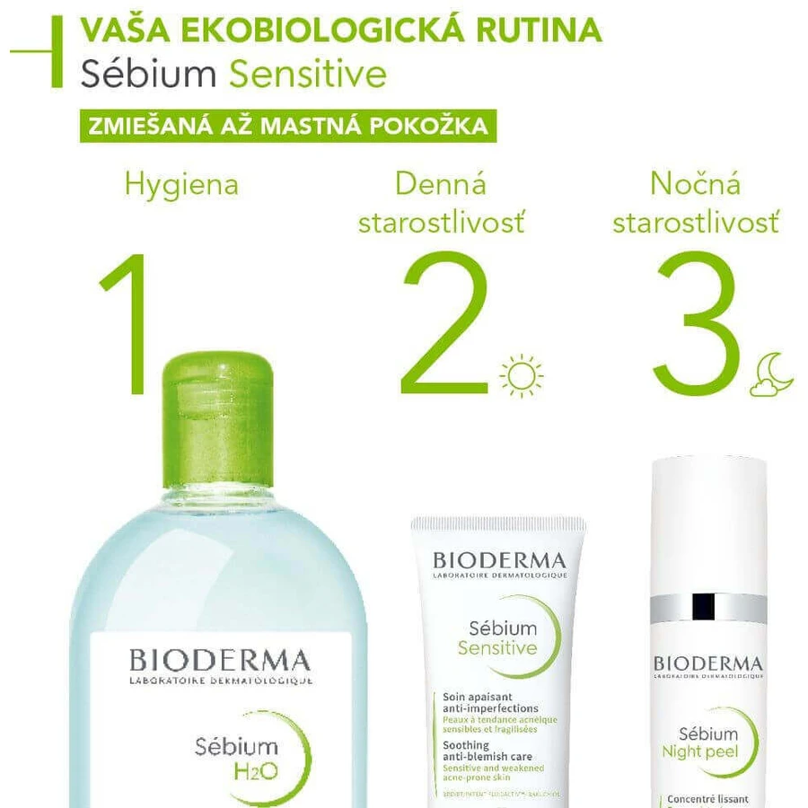 Заспокійливий і зволожуючий крем Bioderma Sébium Sensitive для шкіри, схильної до акне 30 мл: ціни та характеристики