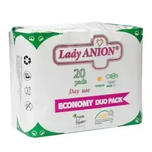 Прокладки Lady Anion Dayuse ежедневные 2 капли, 10 штук