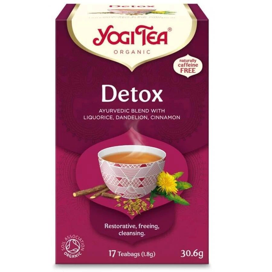 Фіточай Yogi Tea Bio Detox, фільтр-пакет, 17 шт.: ціни та характеристики