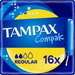 Tampax Compak, гигиенические тампоны с аппликатором, обычные, 16 шт.: цены и характеристики
