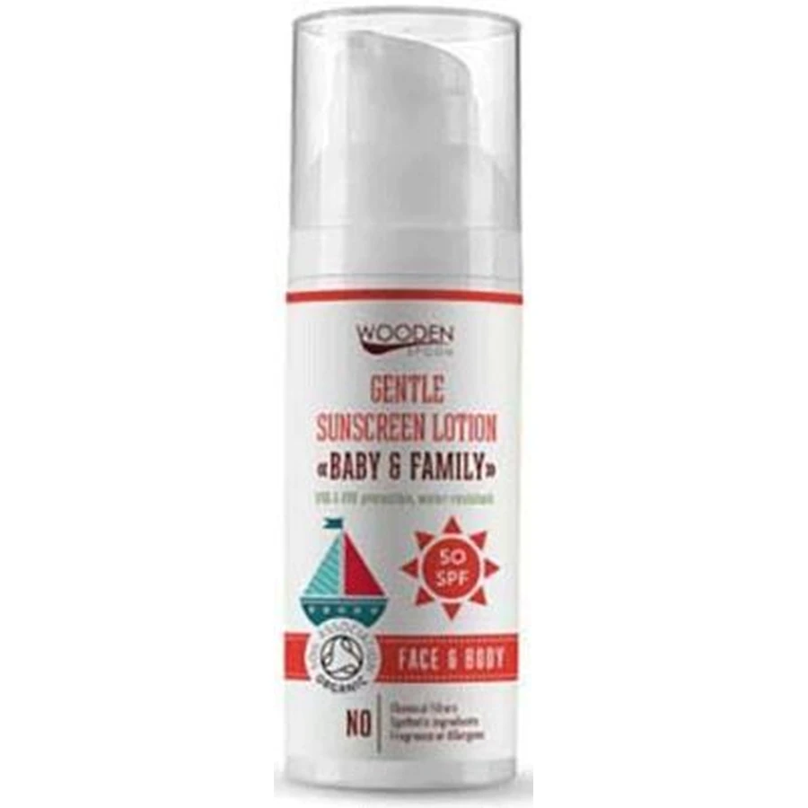 Woodenspoon Сонцезахисний лосьйон для тіла Baby & Family SPF50 50 мл: ціни та характеристики