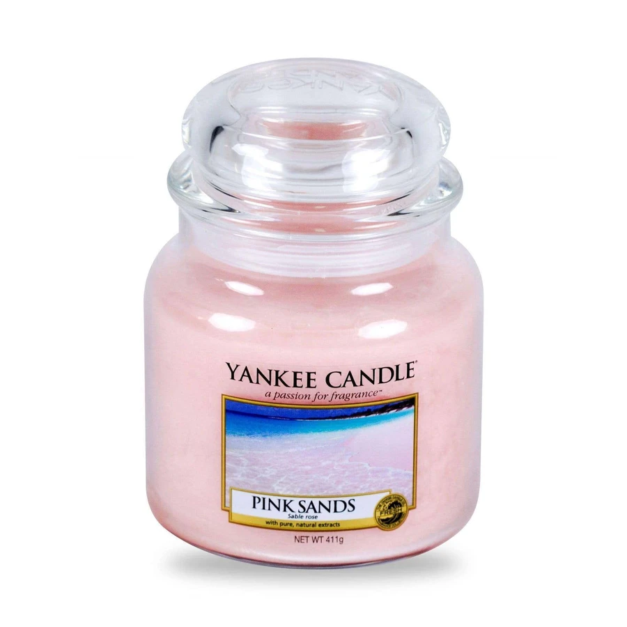 Yankee Candle Средняя свеча Розовые пески 1×411 г, ароматическая свеча: цены и характеристики