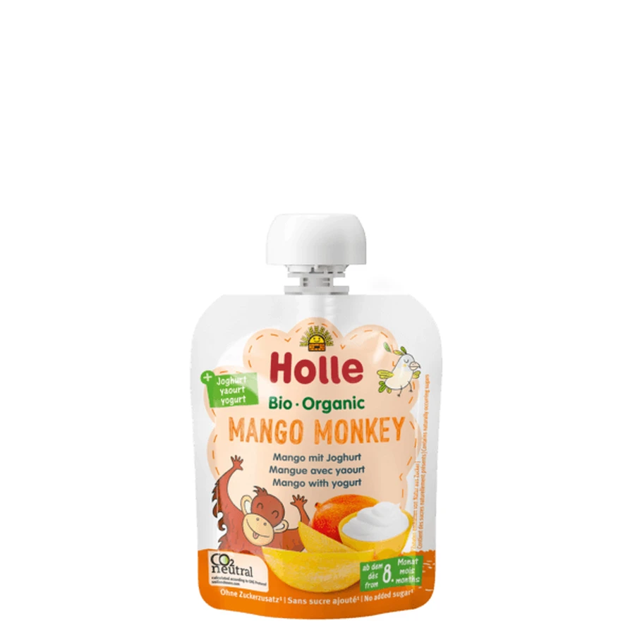 Органічне пюре з манго з йогуртом Mango Monkey, 85г, Holle: ціни та характеристики