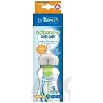 Dr.BROWN'S BABY BOTTLE OPTIONS+ 270 мл 1×1 шт, широке горлечко, 0M+, проти коліків, скло, білий: ціни та характеристики