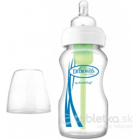 Dr.BROWN'S BABY BOTTLE OPTIONS+ 270 мл 1×1 шт, широке горлечко, 0M+, проти коліків, скло, білий: ціни та характеристики