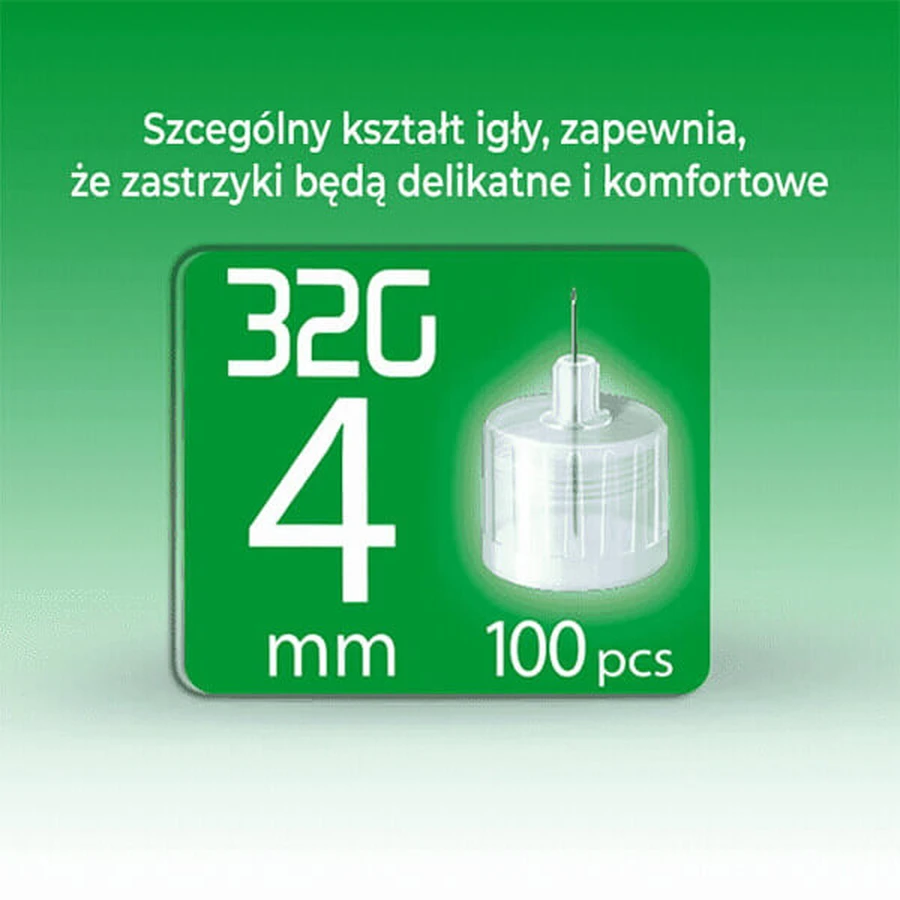 Pic Solution Insupen, igy для інсулінової ручки, 32G (0,23 мм) x 4 мм, 100 штук: ціни та характеристики