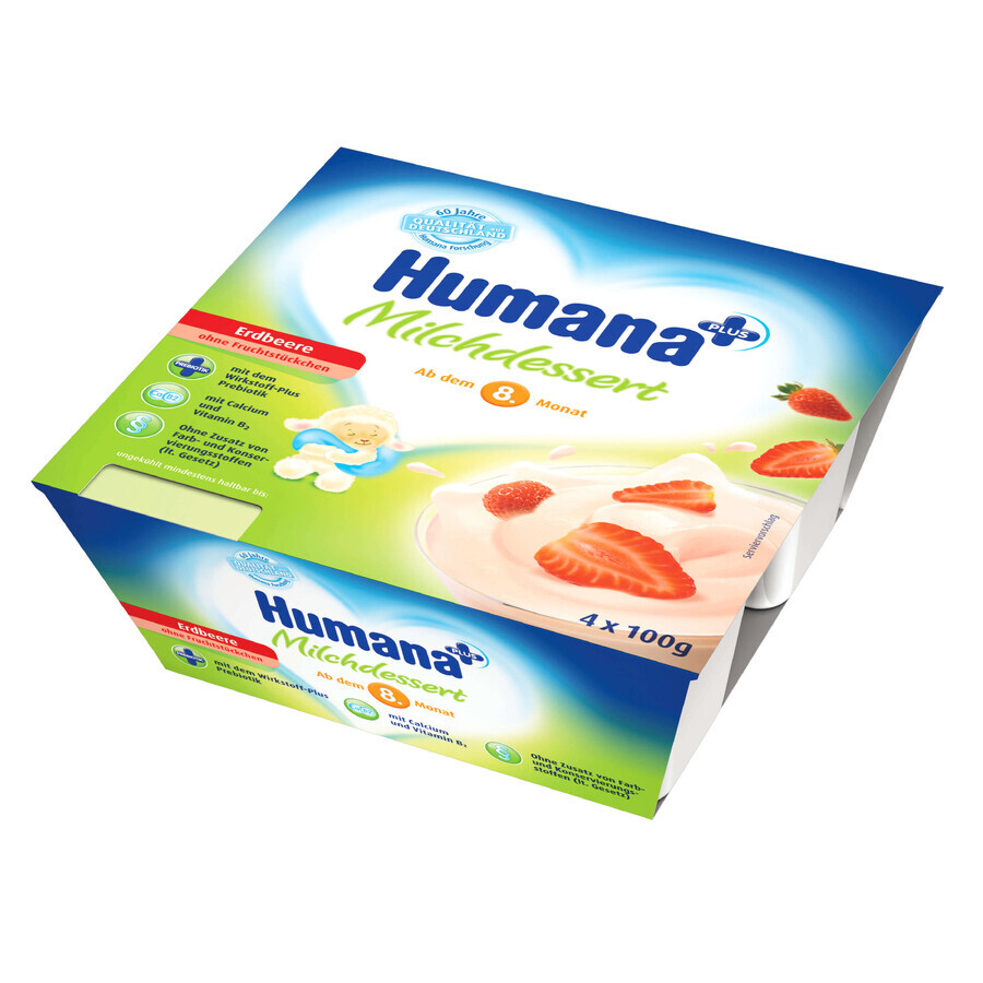 Хумана продукт кисломолочный с клубникой и пребиотиками 100 г №4: цены и характеристики