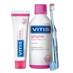 Набор Vitis Gingival, ополаскиватель для полости рта, 500 мл + зубная паста, 100 мл + зубная щетка, 1 штука: цены и характеристики