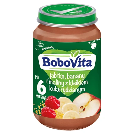 BoboVita Десерт, яблоки, бананы и малина с кукурузной кашей, после 6 месяцев, 190 г КОРОТКИЙ ДЕНЬ: цены и характеристики
