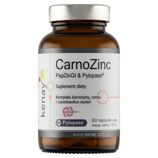 Комплекс Kenay CarnoZinc PepZinGl & Pylopass, 60 капсул