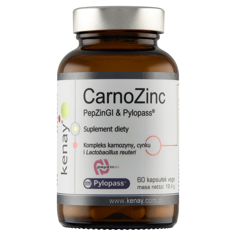 Комплекс Kenay CarnoZinc PepZinGl & Pylopass, 60 капсул: цены и характеристики