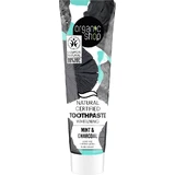 Organic Shop Зубная паста для отбеливания зубов Мята и древесный уголь 100 г