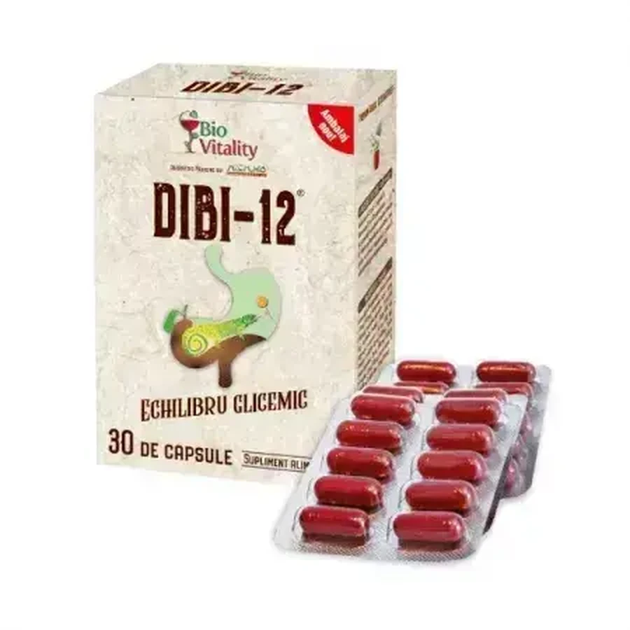 Dibi-12, допомагає регулювати рівень цукру в крові, 30 капсул, Bio Vitality: ціни та характеристики