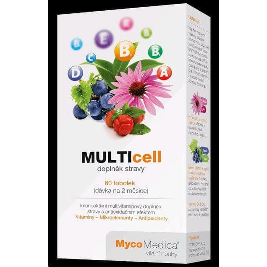 Mycomedica Multicell Vegan 524mg 60cps 1×60 cps: цены и характеристики