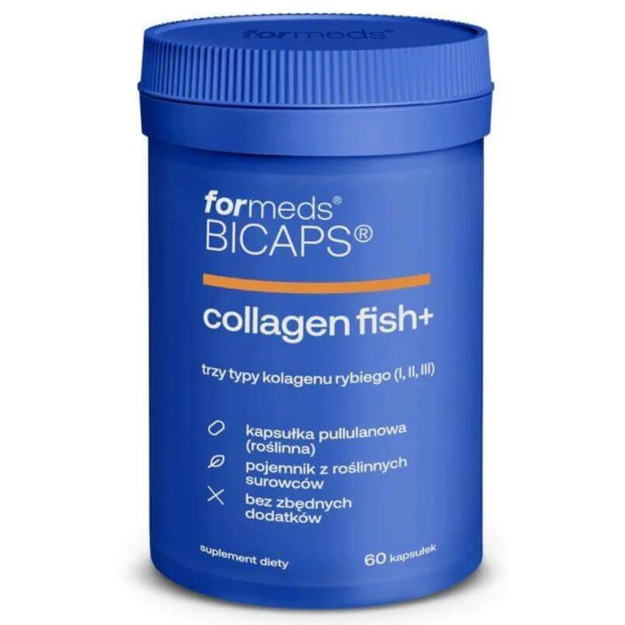 Bicaps Collagen Fish+ (рибний колаген) 60 капсул Formeds: ціни та характеристики
