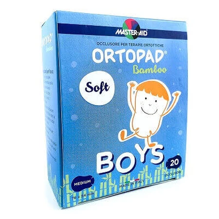 Глазной пластырь Pietrasanta Pharma Ortopad Soft Boys Master-Aid Medium, 76x54 мм, 20 шт.: цены и характеристики