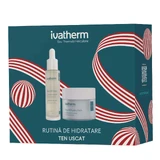 Зволожуючий крем + сироватка з пептидами та HA Aquafil Hydra Rich, 50 мл + 30 мл, Ivatherm