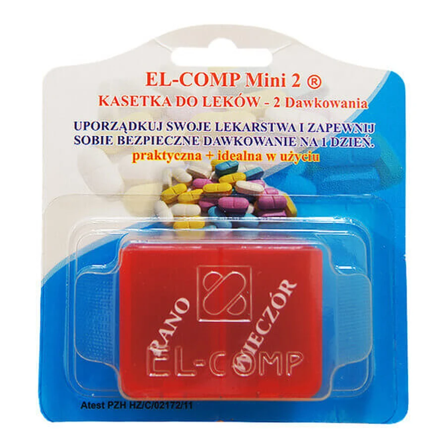 El-Comp Mini 2, касета для щоденного прийому ліків, 2 камери: ціни та характеристики