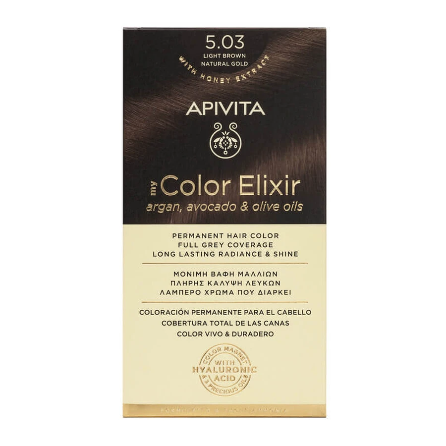 Фарба для волосся Apivita My Color Elixir, відтінок 5.03: ціни та характеристики