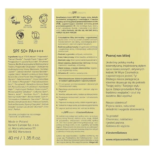 Miya Cosmetics Увлажняющий крем SPF50+ для лица, глаз и декольте, 40 мл
