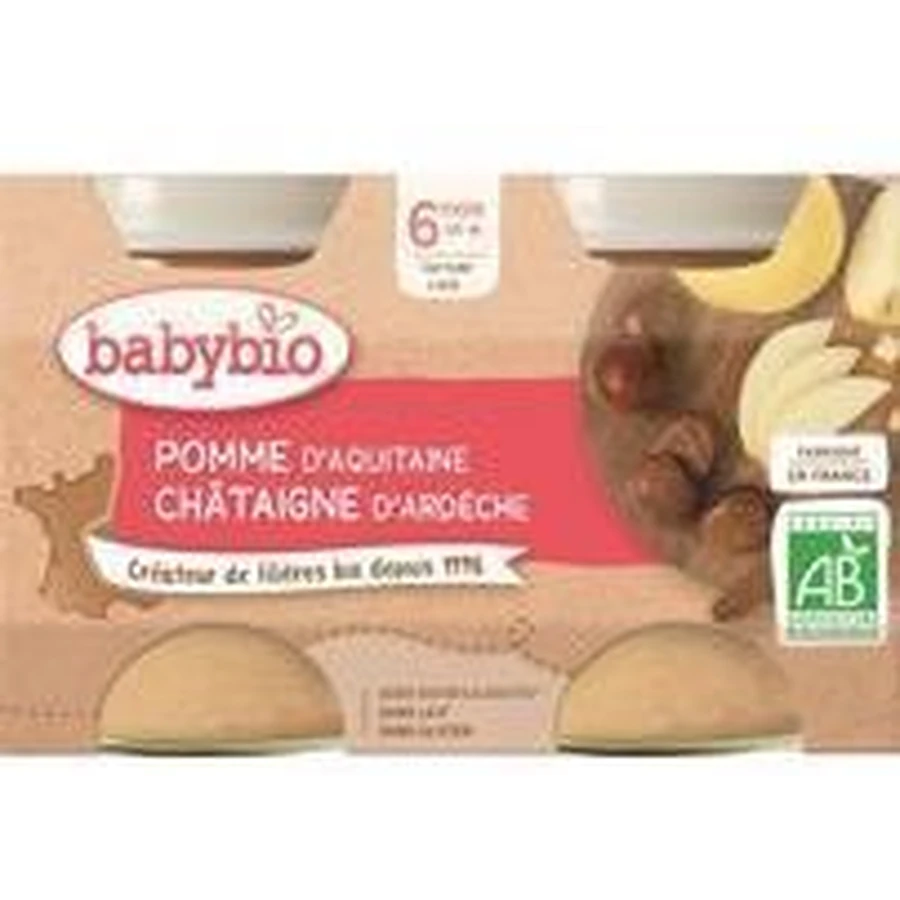 Фруктовое пюре Babybio яблоко с гатановым пюре 2 х 130 г: цены и характеристики