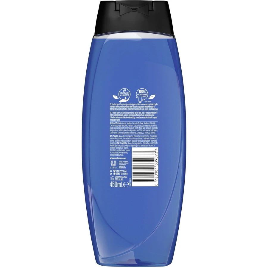 Гель для душа Radox Sport для мужчин 450 мл: цены и характеристики