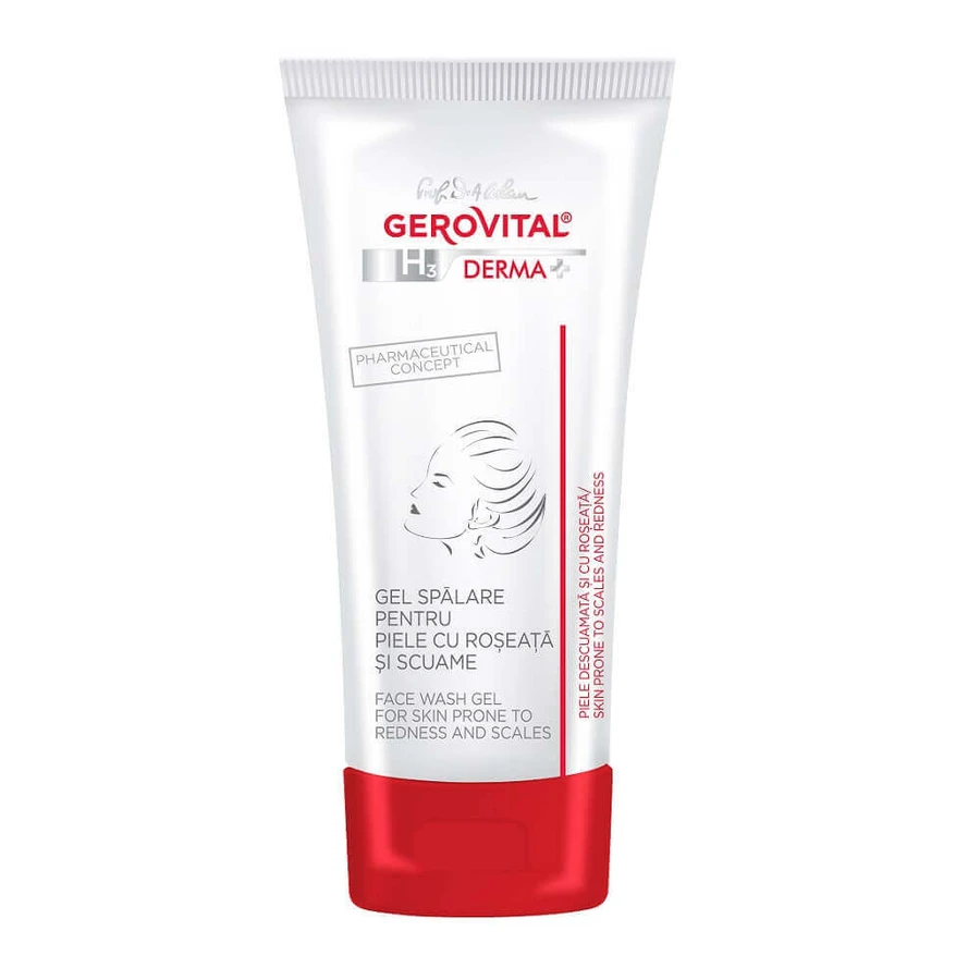 Гель для умывания Gerovital H3 Derma+ для кожи с покраснениями и шелушением, 150 мл, Farmec: цены и характеристики