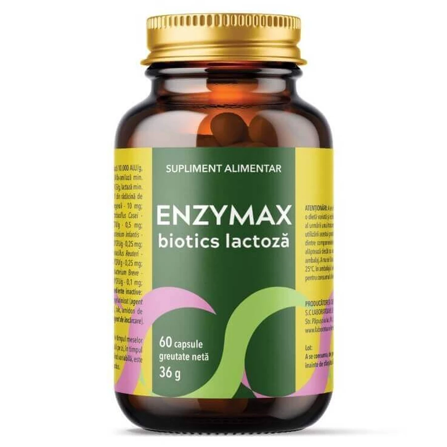 Enzymax Biotics Lactose, 60 капсул, Remedia Laboratories: цены и характеристики