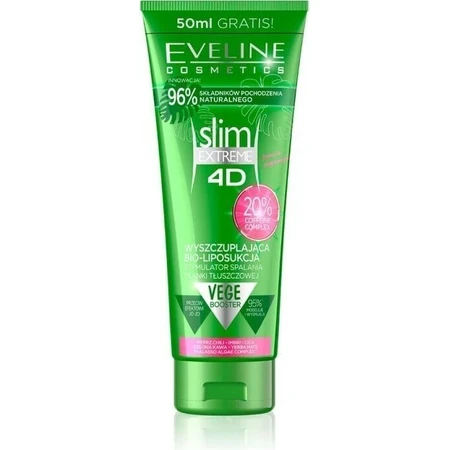 EVELINE SLIM 4D Fitness Інтенсивна сироватка для схуднення та підтяжки 250 мл 1×250 мл, сироватка: ціни та характеристики