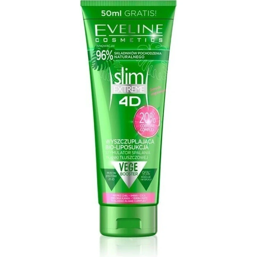 EVELINE SLIM 4D Fitness Інтенсивна сироватка для схуднення та підтяжки 250 мл 1×250 мл, сироватка: ціни та характеристики