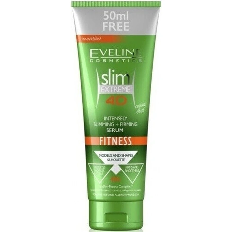 EVELINE SLIM 4D Fitness Інтенсивна сироватка для схуднення та підтяжки 250 мл 1×250 мл, сироватка: ціни та характеристики