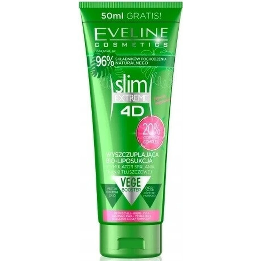 EVELINE SLIM 4D Fitness Інтенсивна сироватка для схуднення та підтяжки 250 мл 1×250 мл, сироватка: ціни та характеристики
