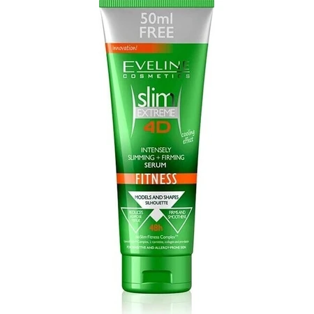 EVELINE SLIM 4D Fitness Інтенсивна сироватка для схуднення та підтяжки 250 мл 1×250 мл, сироватка: ціни та характеристики