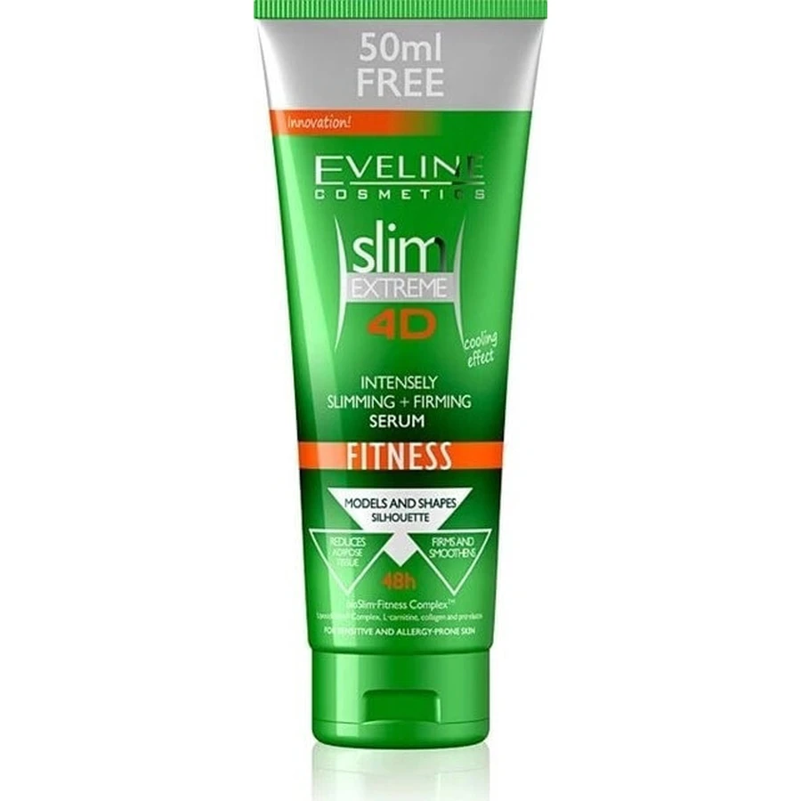 EVELINE SLIM 4D Fitness Інтенсивна сироватка для схуднення та підтяжки 250 мл 1×250 мл, сироватка: ціни та характеристики