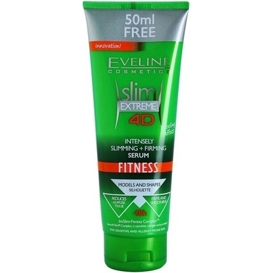 EVELINE SLIM 4D Fitness Інтенсивна сироватка для схуднення та підтяжки 250 мл 1×250 мл, сироватка: ціни та характеристики