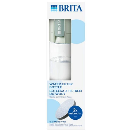 Brita Vital, бутылка с фильтром 0,6 л, зеленая + фильтр MicroDisc, 2 шт.: цены и характеристики