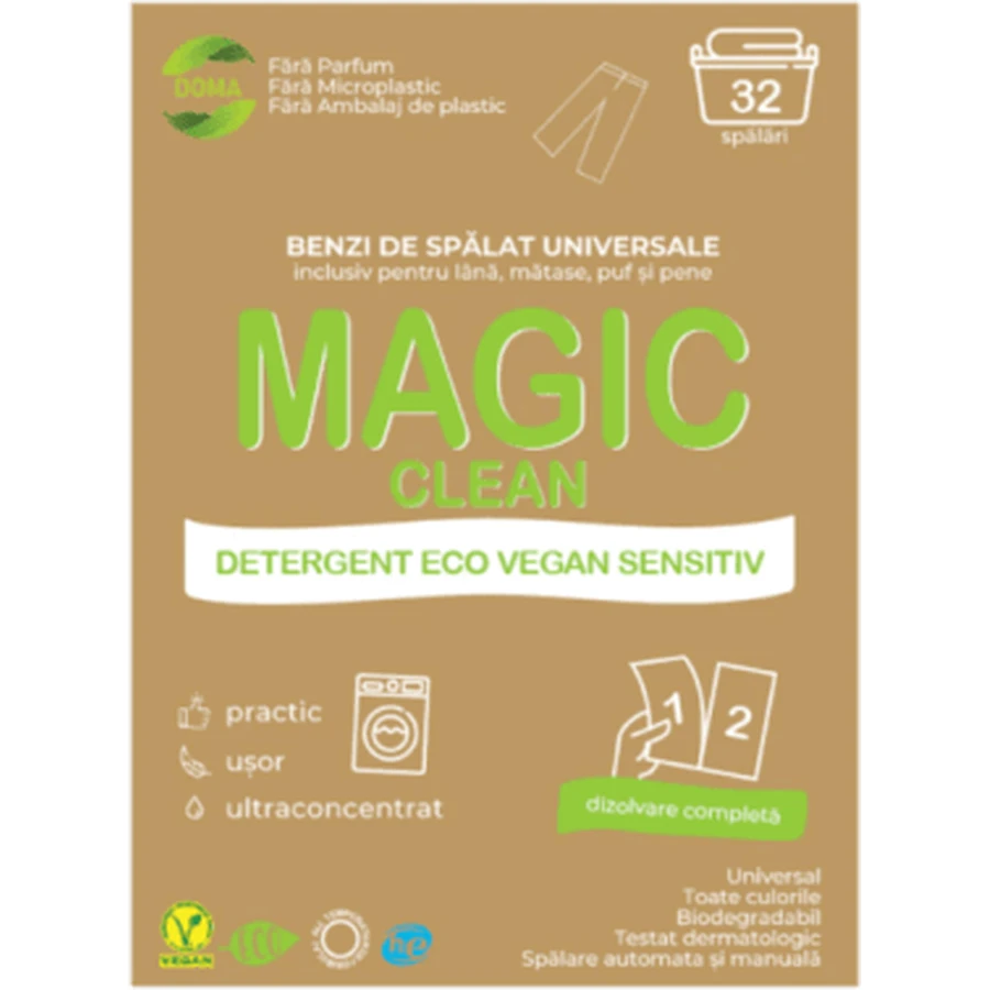 Magic clean Eco Sensitiv 32 splri Стиральный порошок Eco Sensitiv 32 полоски, 32 шт.: цены и характеристики